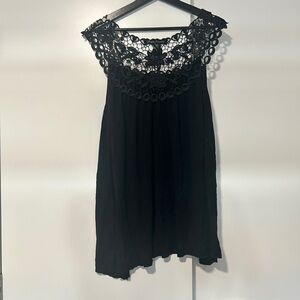 Black Lace babydoll Detail Dress